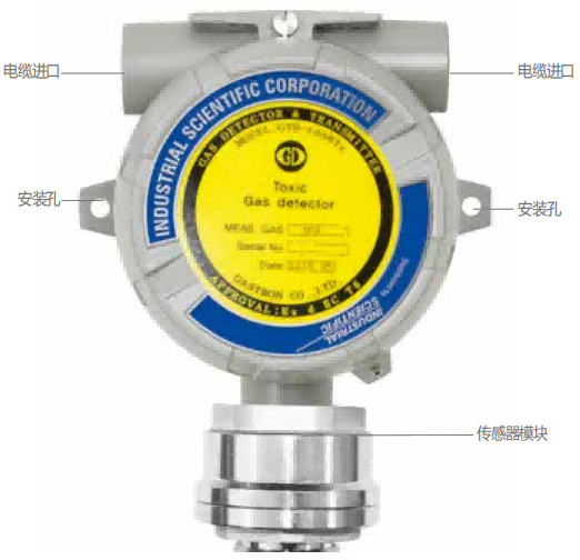  GTD-1000Tx 固定式的氢气气体检测仪（H2量程0-2000 ppm）